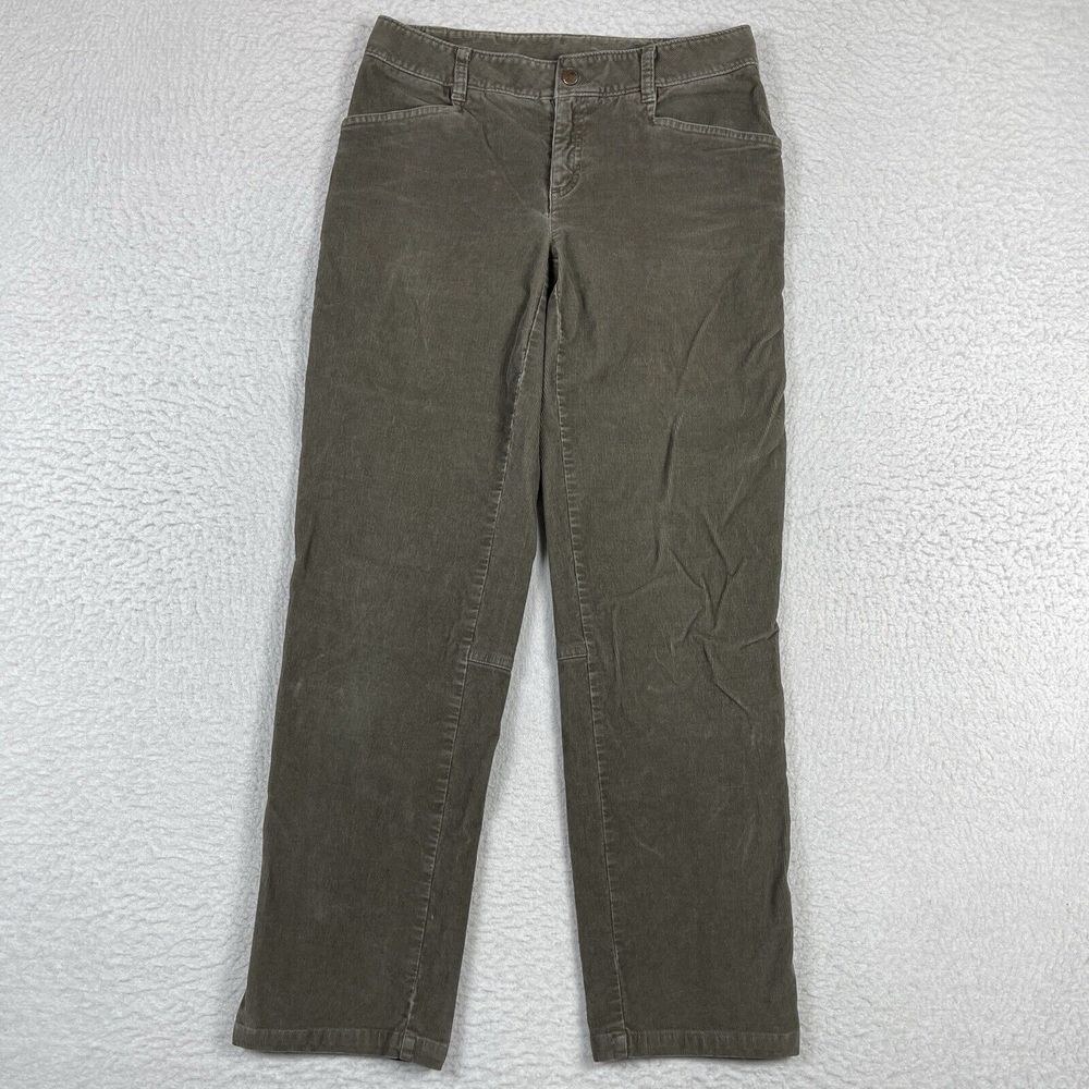 The North Face Corduroy Pants Women Small Olive Cinch Hem Straight Leg‎ Gorpcore